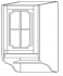 Шкаф 50 навесной (1 дверь, стекло) Скайда 1