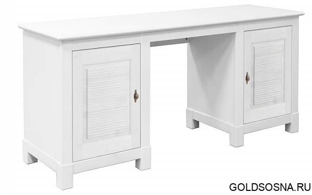 Стол письменный Рауна 20 2-х тумбовый (белый воск УКВ)