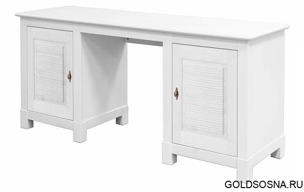 Стол письменный Рауна 20 2-х тумбовый (белый воск УКВ)