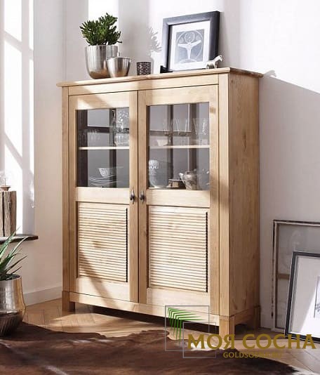 Шкаф для посуды Рауна 20 (бейц/масло) Шкаф для посуды Рауна 20 (бейц/масло)