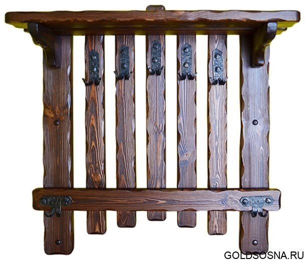 Вешалка настенная Добряк 1 с элементами ковки Вешалка настенная Добряк 1 с элементами ковки