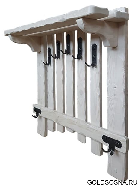 Вешалка настенная Добряк 1 с элементами ковки Вешалка настенная Добряк 1 с элементами ковки