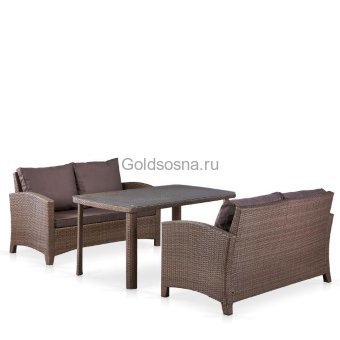Комплект плетеной мебели из ротанга T51A/S58A-W773 Brown