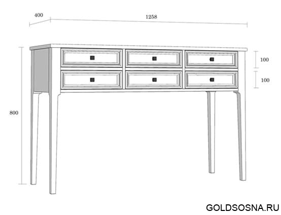 Стол консольный Квадро-С 06