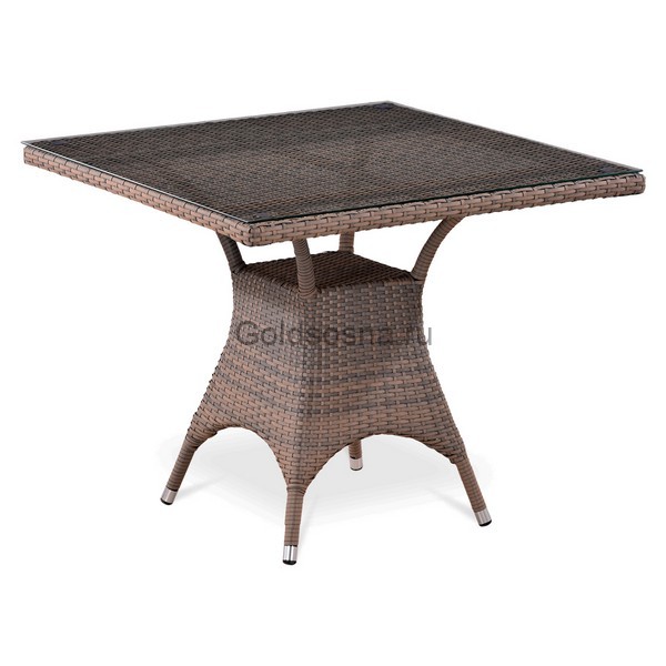 Плетеный стол из искусственного ротанга T220BG-W1289-90x90 Pale Плетеный стол из искусственного ротанга T220BG-W1289-90x90 Pale