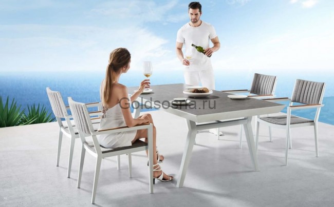 Обеденный стол Монтелло из алюминия