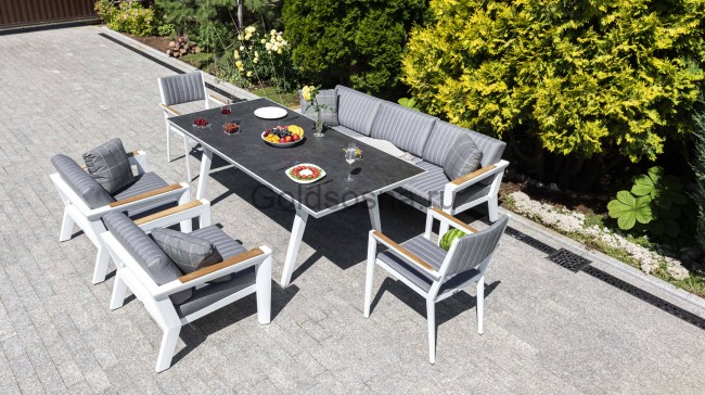 Обеденный стол Монтелло из алюминия