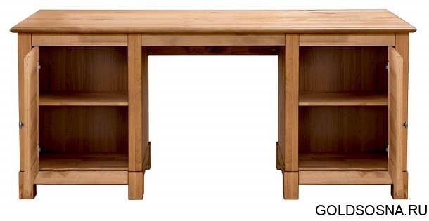 Стол письменный Рауна 20 2-х тумбовый (бейц/масло)
