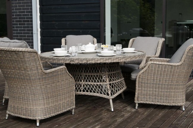 Плетеный обеденный стол Неаполь