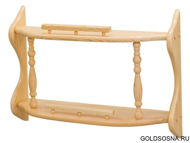 Полка прямая 2-ая (с балясинами)