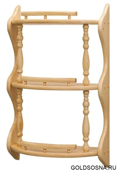 Полка прямая 3-ая (с балясинами)