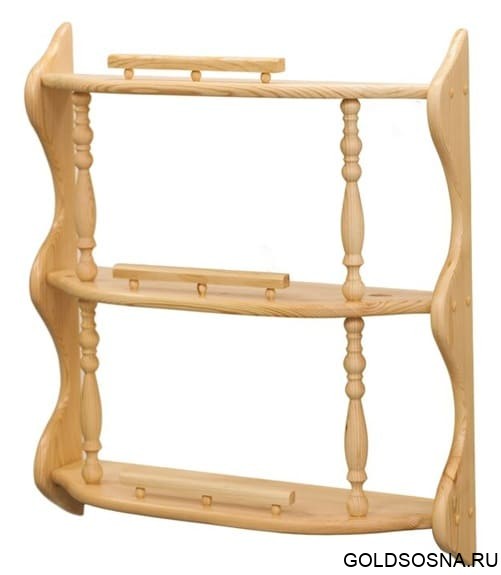 Полка прямая 3-ая (с балясинами)