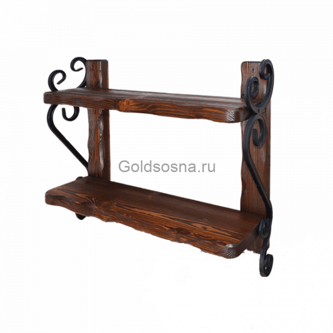 Полка Барин 3 с элементами ковки