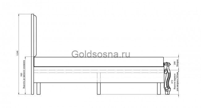 Кровать Луиза ММ-227-02/18Б-1