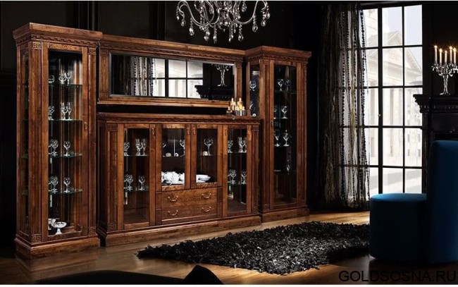 Шкаф с витриной Ривьера ГМ 5801; 5801-01