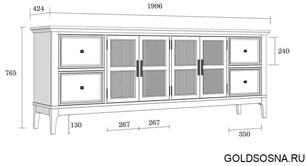 Тумба ТВ Квадро-С 44