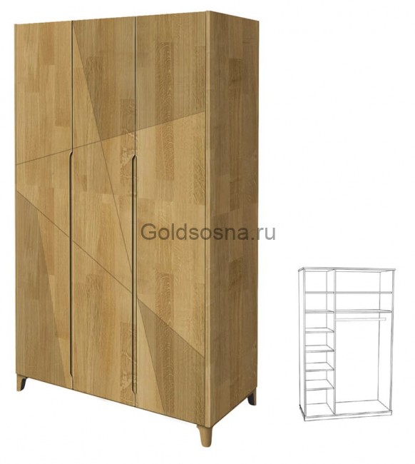 Шкаф трехдверный Линея (Росхольц)