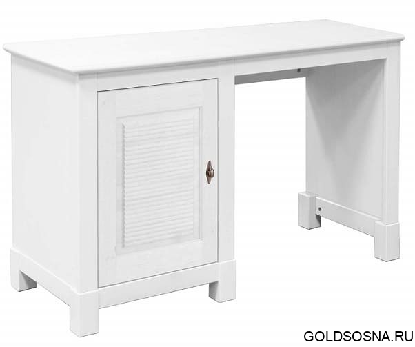 Стол письменный Рауна 10 1-тумбовый (белый воск УКВ) Стол письменный Рауна 10 1-тумбовый (белый воск УКВ)