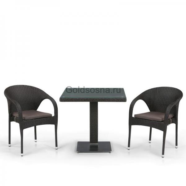 Комплект плетеной мебели из ротанга T605SWT/Y290W-W53 Brown 2Pcs