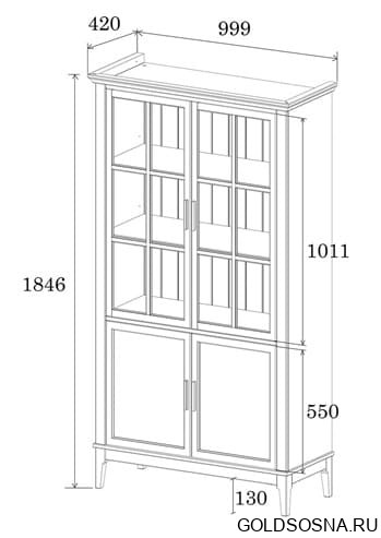 Шкаф для посуды Квадро-С 22-185