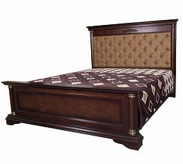 Кровать двуспальная Омега-29-1 с мягким изголовьем Кровать двуспальная Омега-29-1 с мягким изголовьем