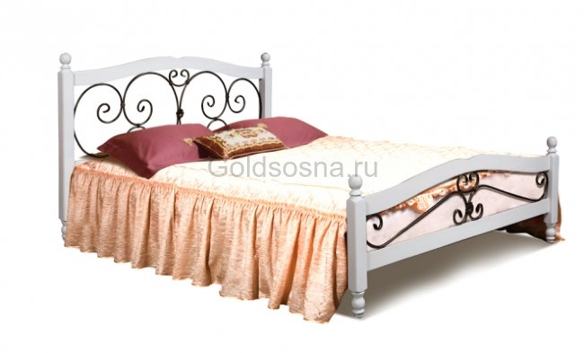Кровать 2-х спальная Глория-8 (1600) (белая) Кровать 2-х спальная Глория-8 (1600) (белая)
