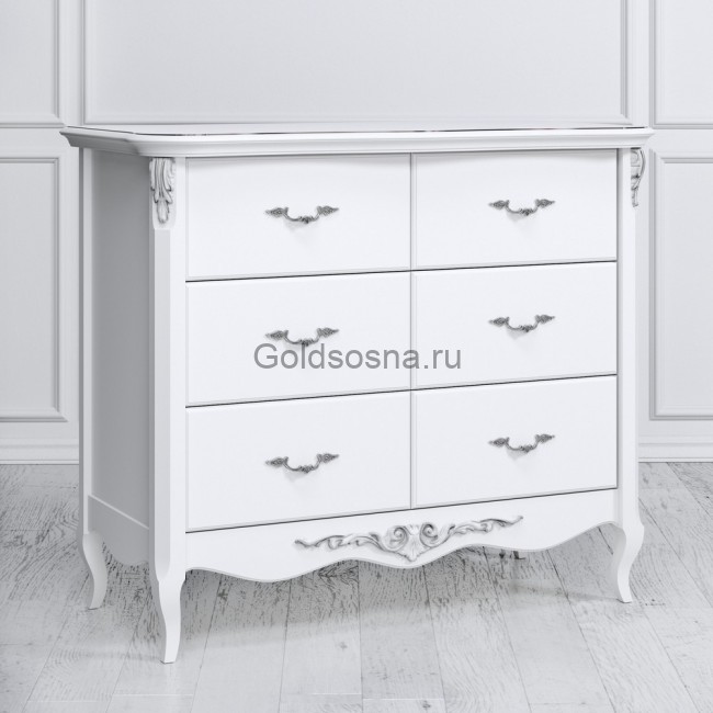 Комод Silvery Rome 6 ящиков Комод Silvery Rome 6 ящиков
