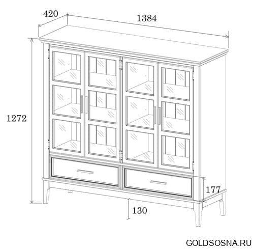 Шкаф для посуды Квадро-С 42
