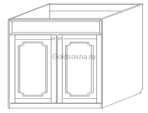 Тумба под мойку 80 (2 дв., декор.) Скайда 1 Тумба под мойку 80 (2 дв., декор.) Скайда 1