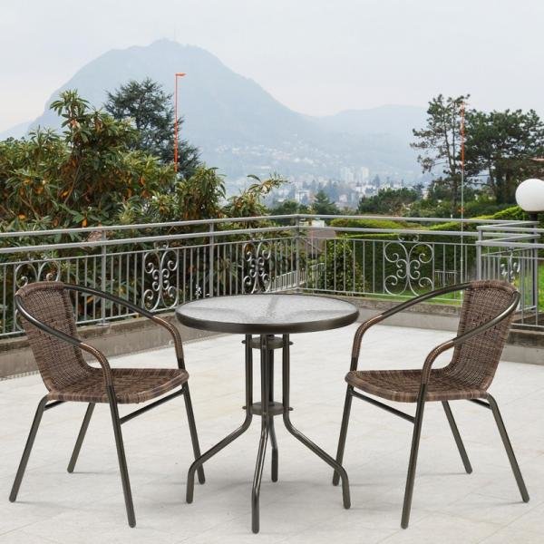 Комплект плетеной мебели из ротанга Асоль-1C TLH-037B-R3/TLH060-D60 Brown 2Pcs Комплект плетеной мебели из ротанга Асоль-1C TLH-037B-R3/TLH060-D60 Brown 2Pcs