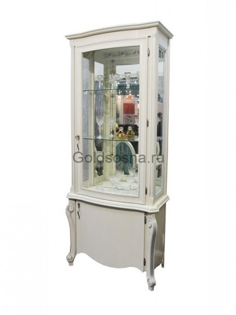 Шкаф с витриной Луиза ММ-257-01/01 Шкаф с витриной Луиза ММ-257-01/01