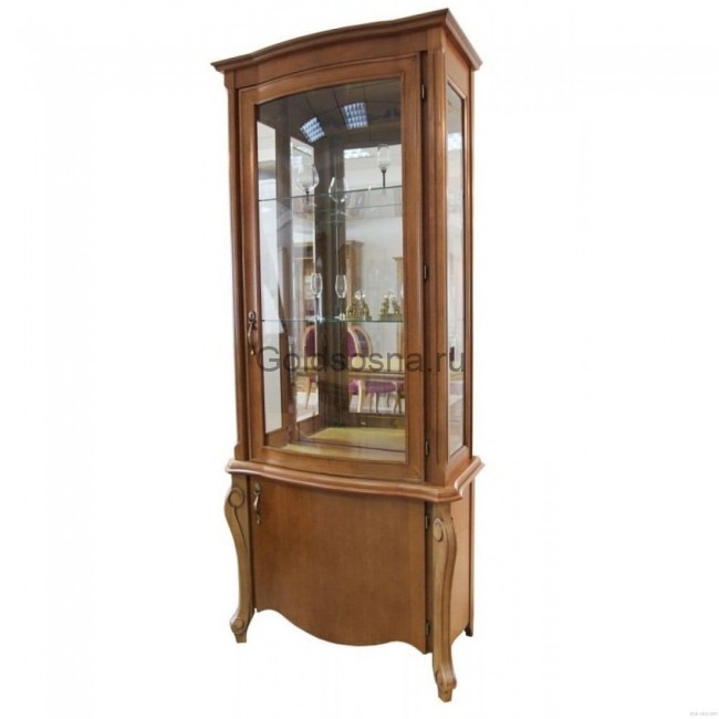 Шкаф с витриной Луиза ММ-257-01/01 Шкаф с витриной Луиза ММ-257-01/01