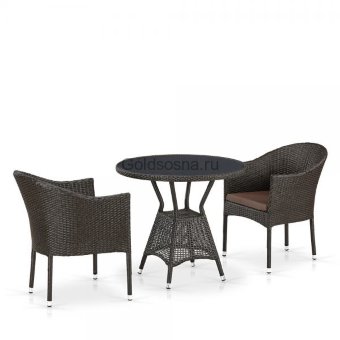 Комплект плетеной мебели из ротанга T707ANS/Y350-W53 2Pcs Brown