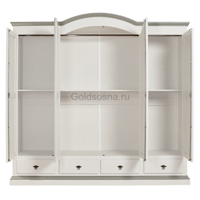 Шкаф Ивала - 224 (Белый воск +серый) Шкаф Ивала - 224 (Белый воск +серый)