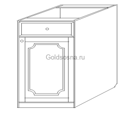 Тумба 40 (1 дверь+1 ящик) Скайда 1 Тумба 40 (1 дверь+1 ящик) Скайда 1