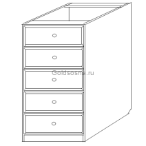 Тумба 40 (5 ящиков) Скайда 1