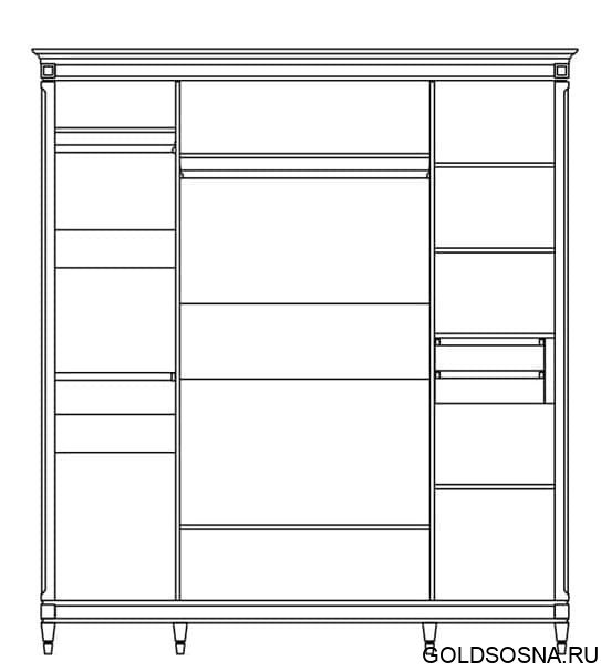 Шкаф для одежды Бристоль ГМ 6454