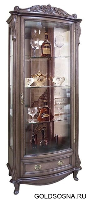 Шкаф с витриной Луи ММ-240-01/01