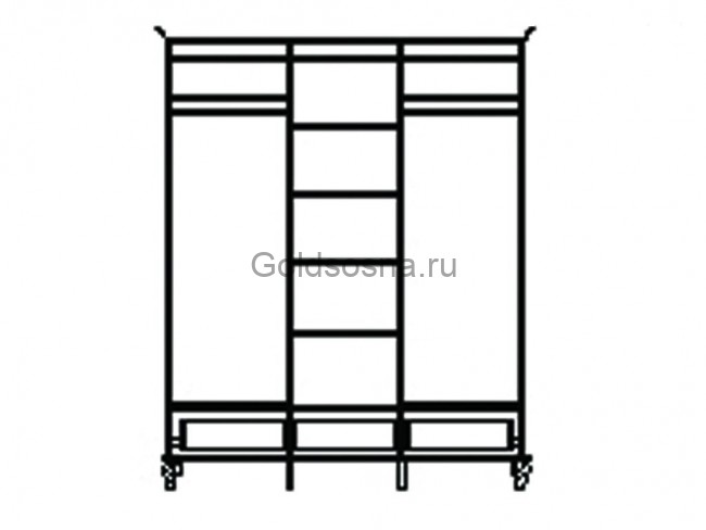 Шкаф для одежды Оскар ММ-216-01/03Б