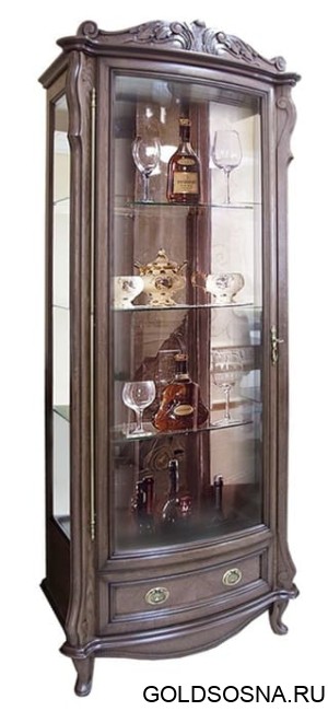 Шкаф с витриной Луи ММ-240-01