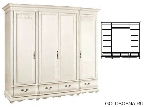 Шкаф для одежды Оскар ММ-216-01/04