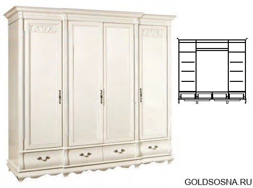 Шкаф для одежды Оскар ММ-216-01/04Б Шкаф для одежды Оскар ММ-216-01/04Б