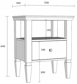 Тумба прикроватная Ольса 01 Тумба прикроватная Ольса 01