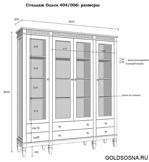 (4.2.2) Стеллаж Ольса 404/006