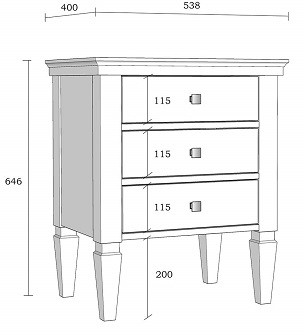 Тумба прикроватная Ольса 03 Тумба прикроватная Ольса 03