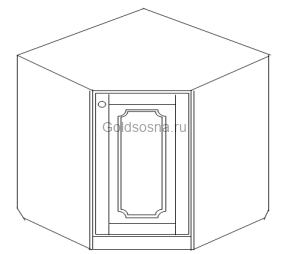 Тумба угловая 84 (1 дверь) Скайда 1 Тумба угловая 84 (1 дверь) Скайда 1