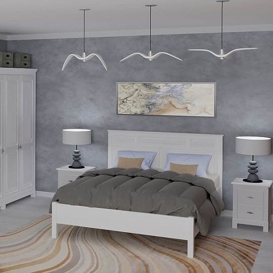 Кровать Рауна М-БИ (белый воск УКВ) Кровать Рауна М-БИ (белый воск УКВ)