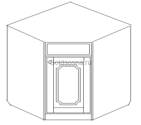 Тумба угловая 84 (1 дверь, декор. панель) Скайда 1 Тумба угловая 84 (1 дверь, декор. панель) Скайда 1