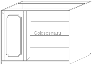 Тумба под угол 100 (1 дверь) Скайда 1