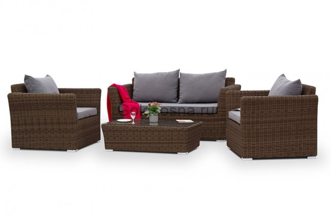 Лаунж зона Капучино Сингл коричневая